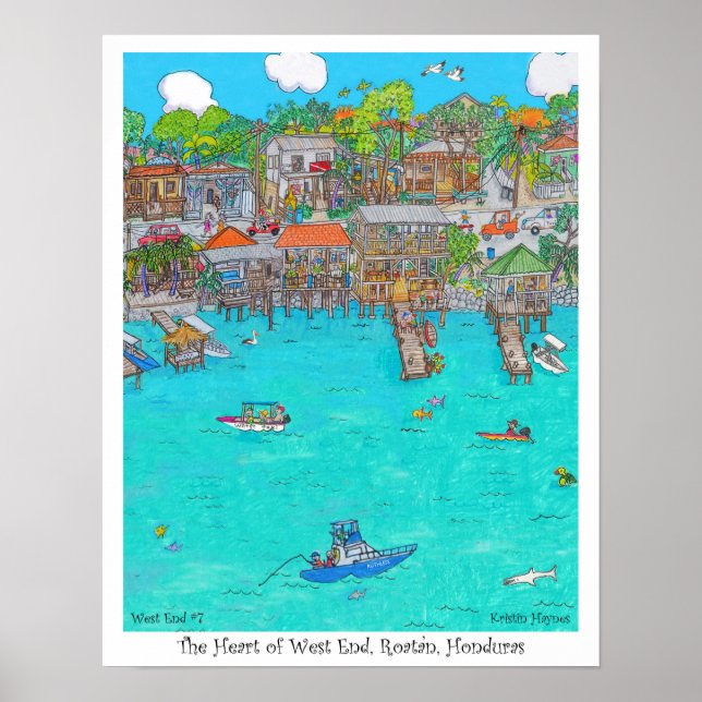 Poster O coração do extremo oeste #7, Roatan, Honduras (Frente)