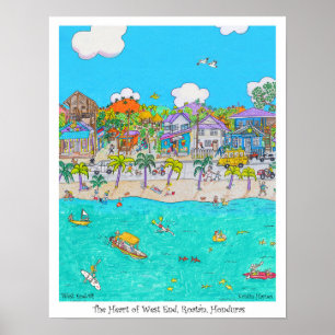 Póster O coração do extremo oeste nº 4, Roatan, Honduras