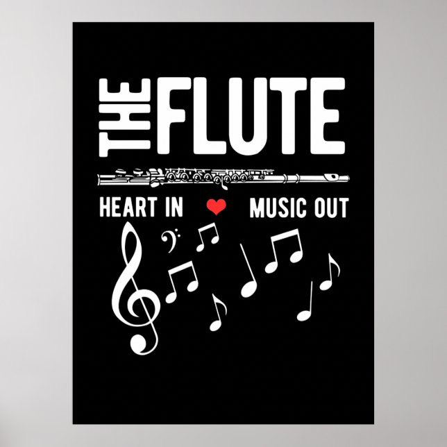 Poster O Coração Flute Na Música (Frente)