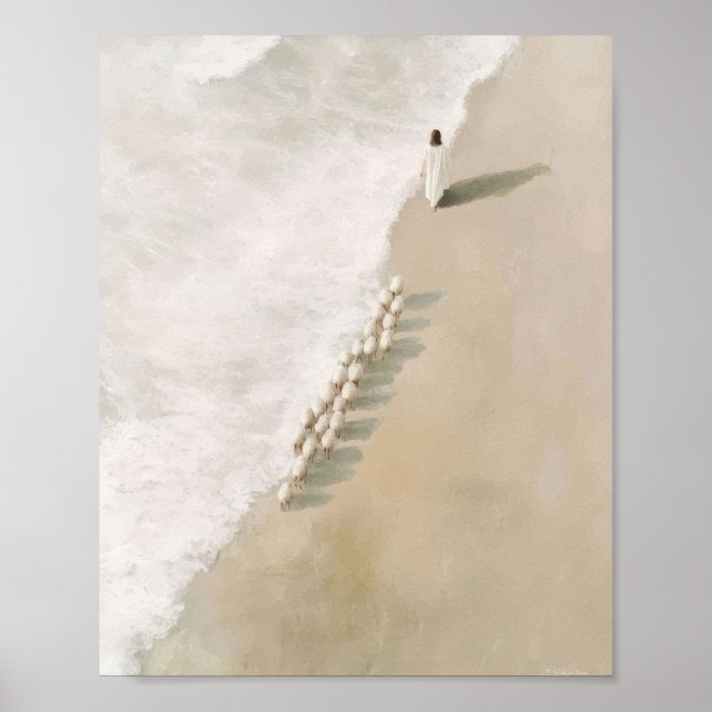Poster O Cordeiro Seguindo a Arte Cristã de Jesus (Frente)