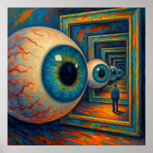 Poster "O Corredor de Ver" - Um Retrato Surreal