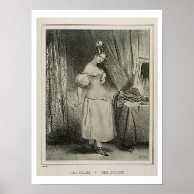 Póster O Corset, gravado por Alfred Leon Lemercier (fl. (Frente)