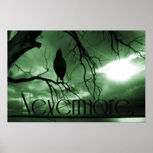 Póster O corvo - nunca mais árvore dos raios de sol -