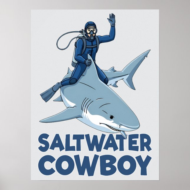 Poster O Cowboy de Água Salgada (Frente)
