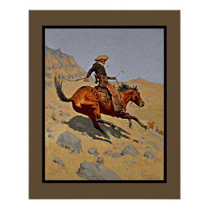 Póster O Cowboy de Frederic Remington