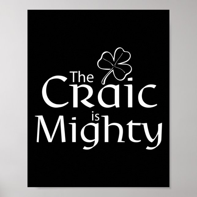 Poster O Craic Pode Ser Uma Rua Bela Irlandesa. (Frente)