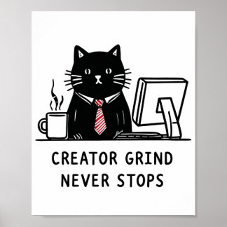 Poster O Creator Grind Nunca Pára - Alimentando A Paixão