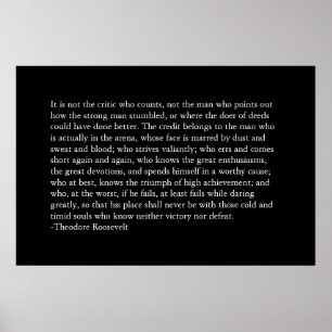 Poster O Crédito Pertence ao homem na arena.