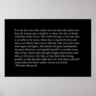 Poster O Crédito Pertence ao homem na arena.