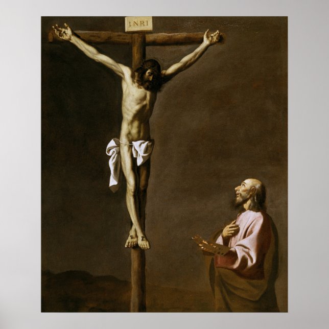 Póster O Cristo Crucificado com um Pintor (Frente)