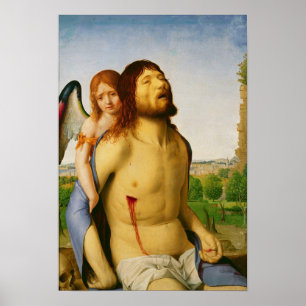 Poster O cristo inoperante apoiado por um anjo, c.1475/78
