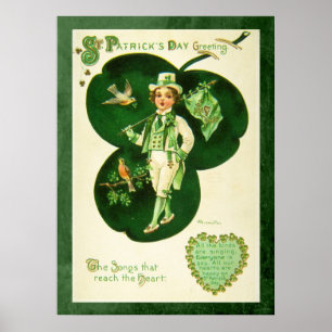Poster O cumprimento de St Patrick do vintage