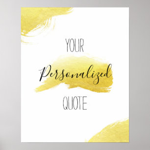 Poster O curso da escova do ouro da folha Dourado