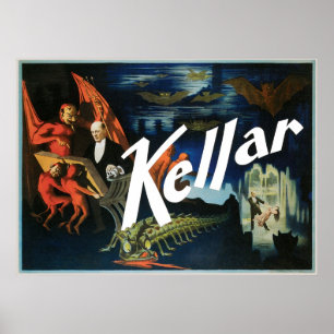 Poster O ~ de Kellar o ato mágico do vintage do diabo