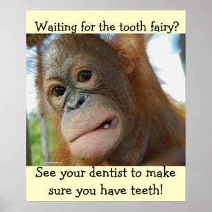 Póster O dentista das crianças engraçadas da fada de