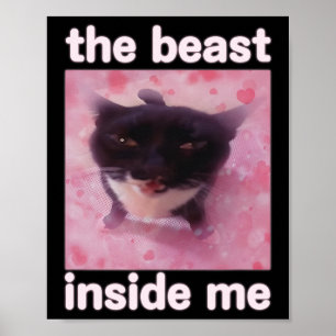 Poster O Dentro da Besta Me Engraçado Meme Gift Para Home