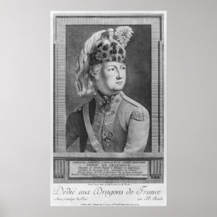 Poster O d'Eon dos cavaleiros como um Dragoon, 1779
