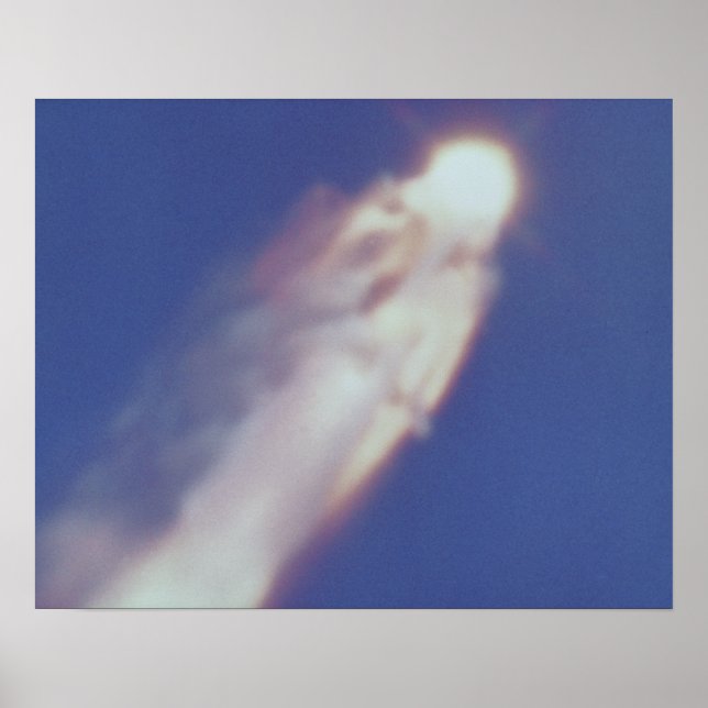 Póster O desastre da Colúmbia do Shuttle Espacial (Frente)