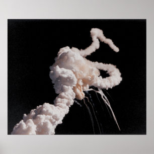 Póster O desastre do desafiador do vaivém espacial