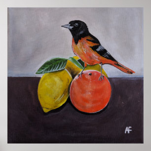 Poster O Descanso do Oriole Pintura de Alfred Fox