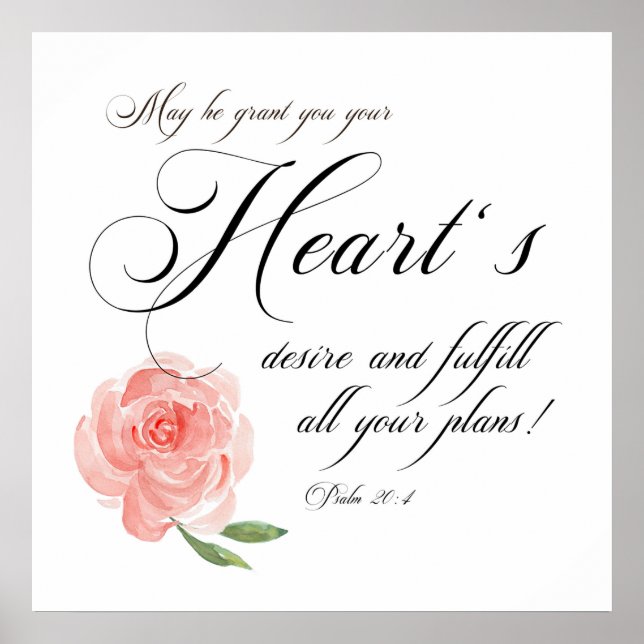 Poster O desejo do coração rosa (Frente)