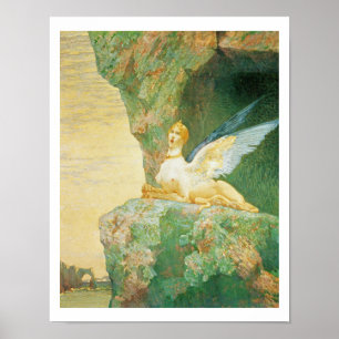 Póster O desespero da esfinge, 1890