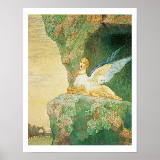 Póster O Desespero do Esfinge, 1890 (Frente)