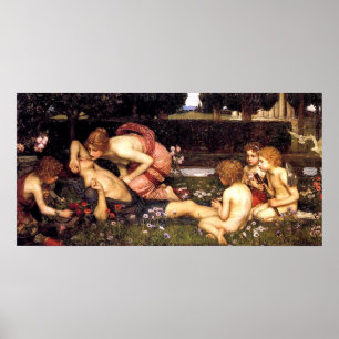 Poster O Despertar de Adônis por John William Waterhouse