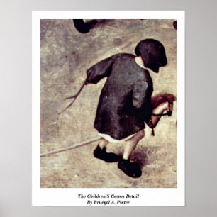 Póster O detalhe dos jogos das crianças por Bruegel A.