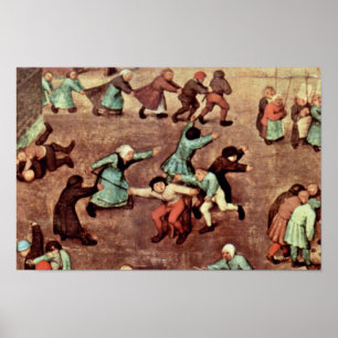 Póster O detalhe dos jogos das crianças por Bruegel D.