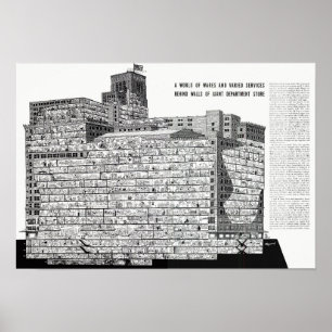 Poster O Detroit de Hudson - construção do entalhe