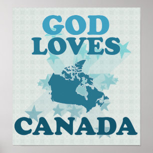 Póster O deus ama Canadá