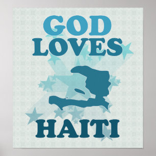 Póster O deus ama Haiti