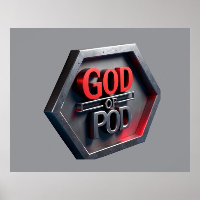 Poster O Deus do POD (Impressão a pedido) (Frente)