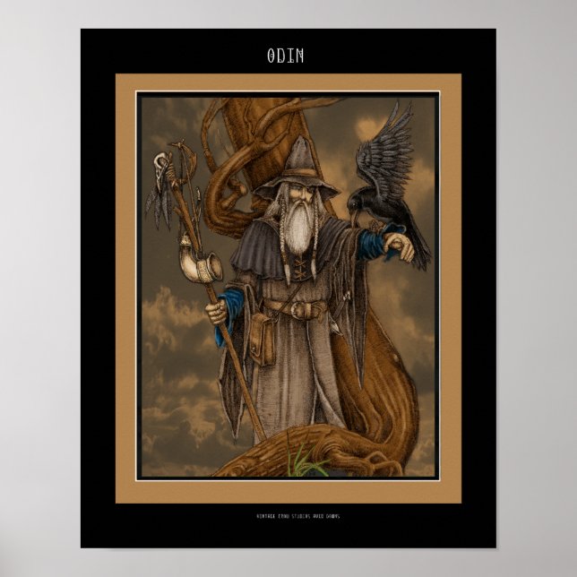 Póster O deus nórdico Odin (Frente)