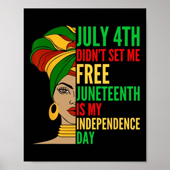 Poster O Dia da Independência é História Negra e Direitos (Frente)