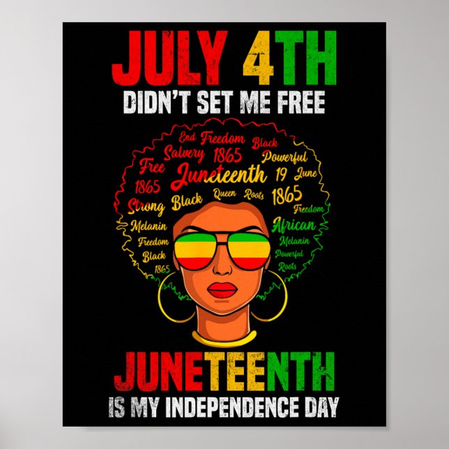 Poster O Dia da Independência é História Negra Mulheres C (Frente)