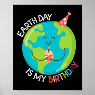 Poster O Dia Da Terra É Minha Camisa De Aniversário Para