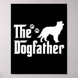 Poster O Dia de os pais Dogdad Tee Dift Dog Lover Borde