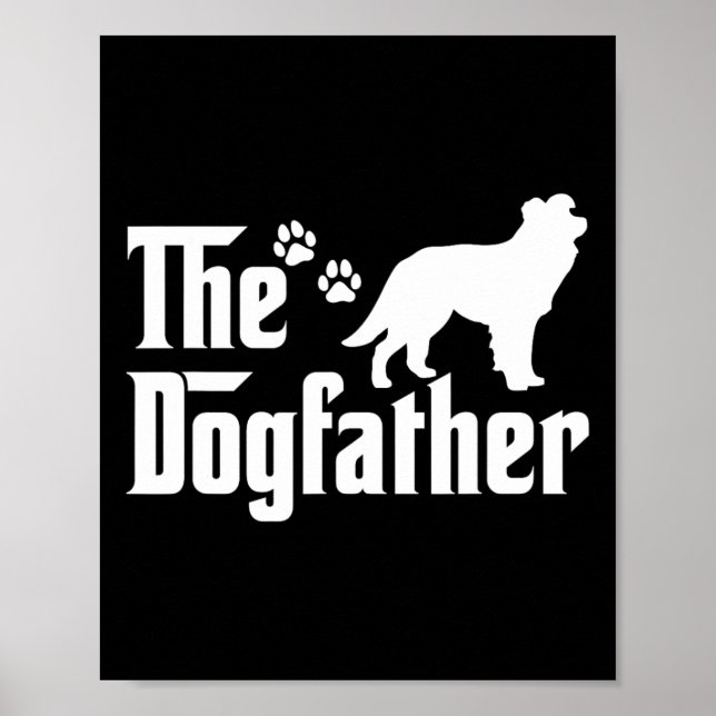 Poster O Dia de os pais Dogdad Tee Dift Dog Lover Borde (Frente)