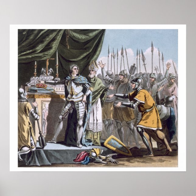 Póster O Dia Histórico das Bouvines em 1214, gravado por (Frente)