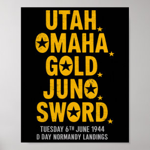 Poster O Dia Mundial da Guerra Fala Hero Normandia L, Her