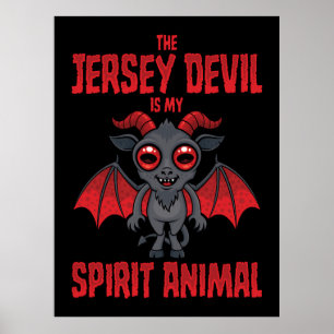 Poster O Diabo de Jersey é Meu Animal Espiritual