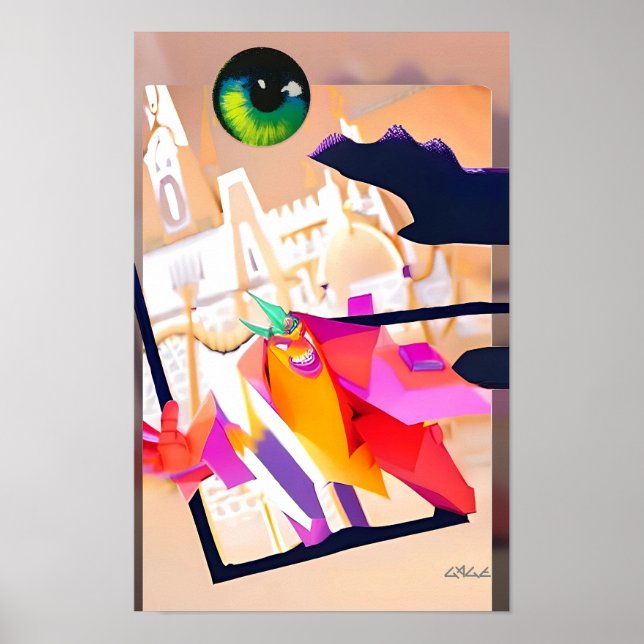 Poster O Diabo leva a fantasia mais surrealista (Frente)