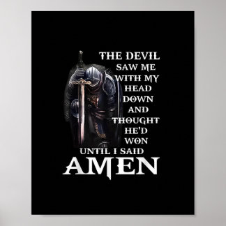 Poster O Diabo Viu-Me Com A Minha Cabeça Para Baixo Até E