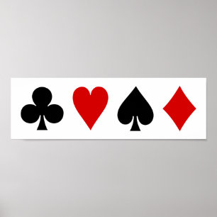 Poster O diamante dos cartões de jogo dos cartões do jo