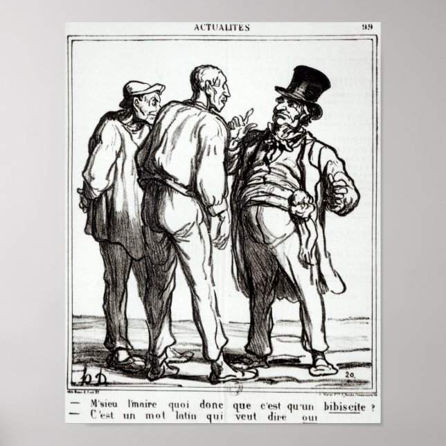Póster O Diário "Le Charivari" (Frente)