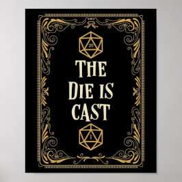 Poster O Die é Cast D20 Dice Tabletop RPG