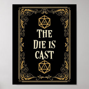 Poster O Die é Cast D20 Dice Tabletop RPG