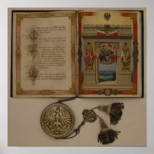 Poster O Diploma do príncipe que investe Otto von